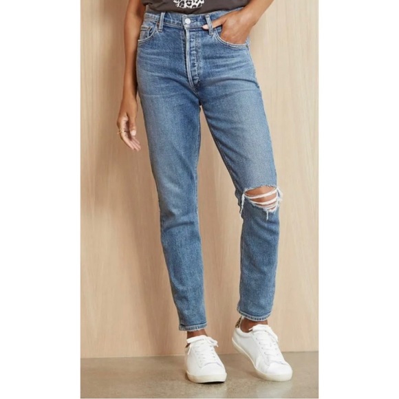 Agolde High Rise Slim Jeans Woman Size 25 - Picture 2 of 6